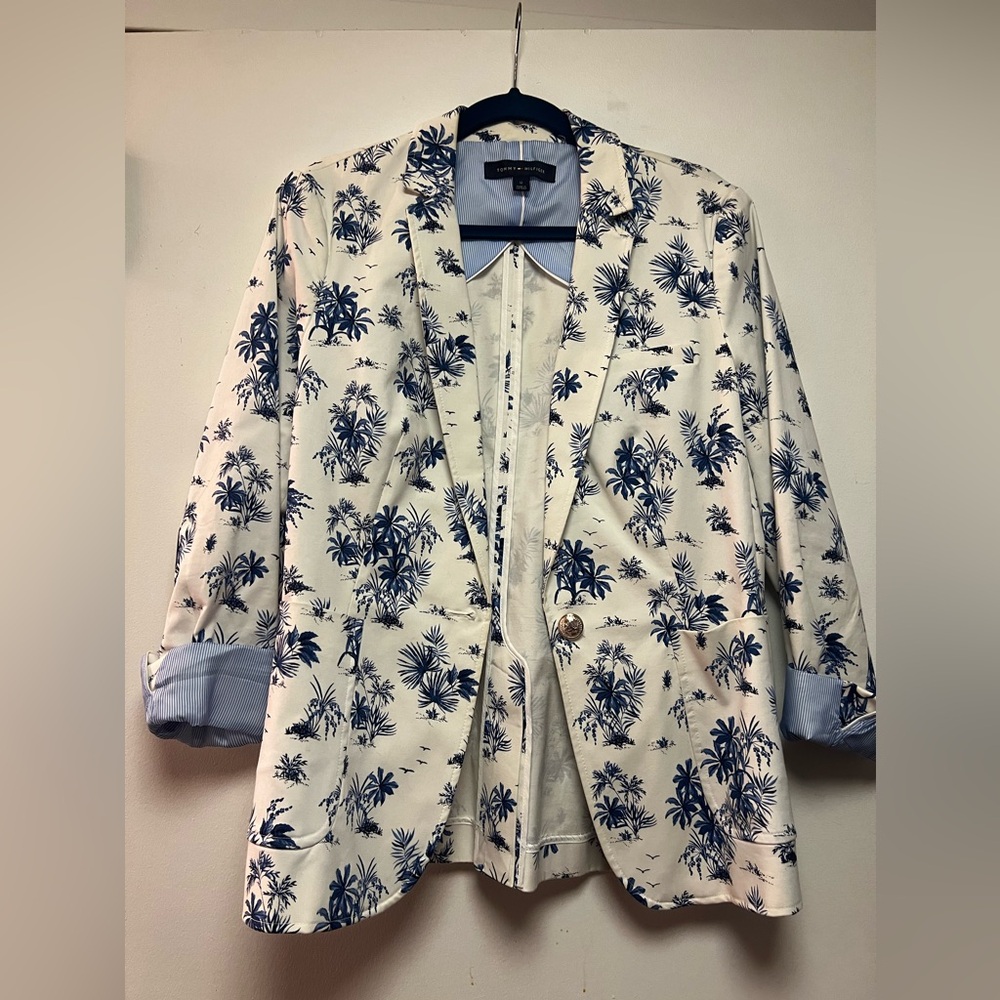 Tommy Hilfiger size 12 palm tree blazer